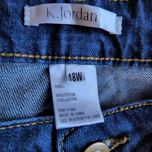 K Jordan distressed women's jeans plus sz18 new without tags - Picture 4 of 5